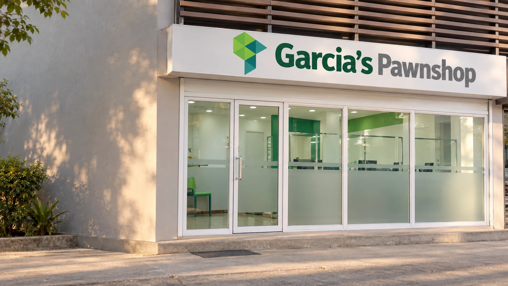 AI-staged concept of Garcia’s Alapan shopfront, based on the supplied branch photograph