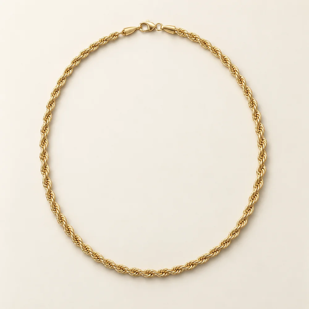 Illustrative necklace — Yellow gold · 18 inches