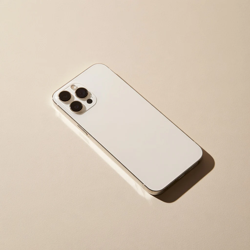 Illustrative smartphone — 256 GB · Cream