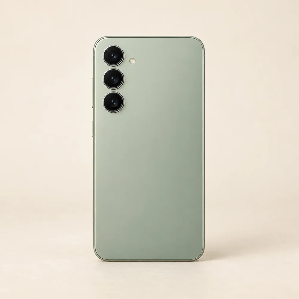 Illustrative smartphone — 128 GB · Sage